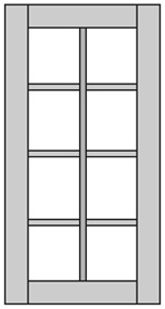 Eight Lite Frame Glass Cabinet Door